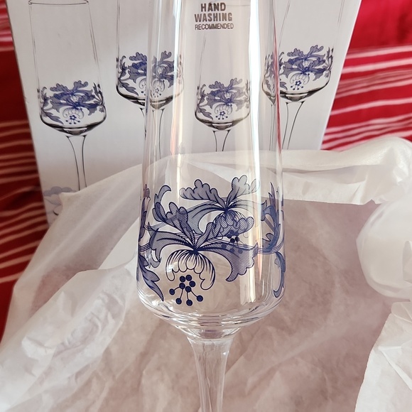 Blue Italian Champagne Flutes - Picture 3 of 4